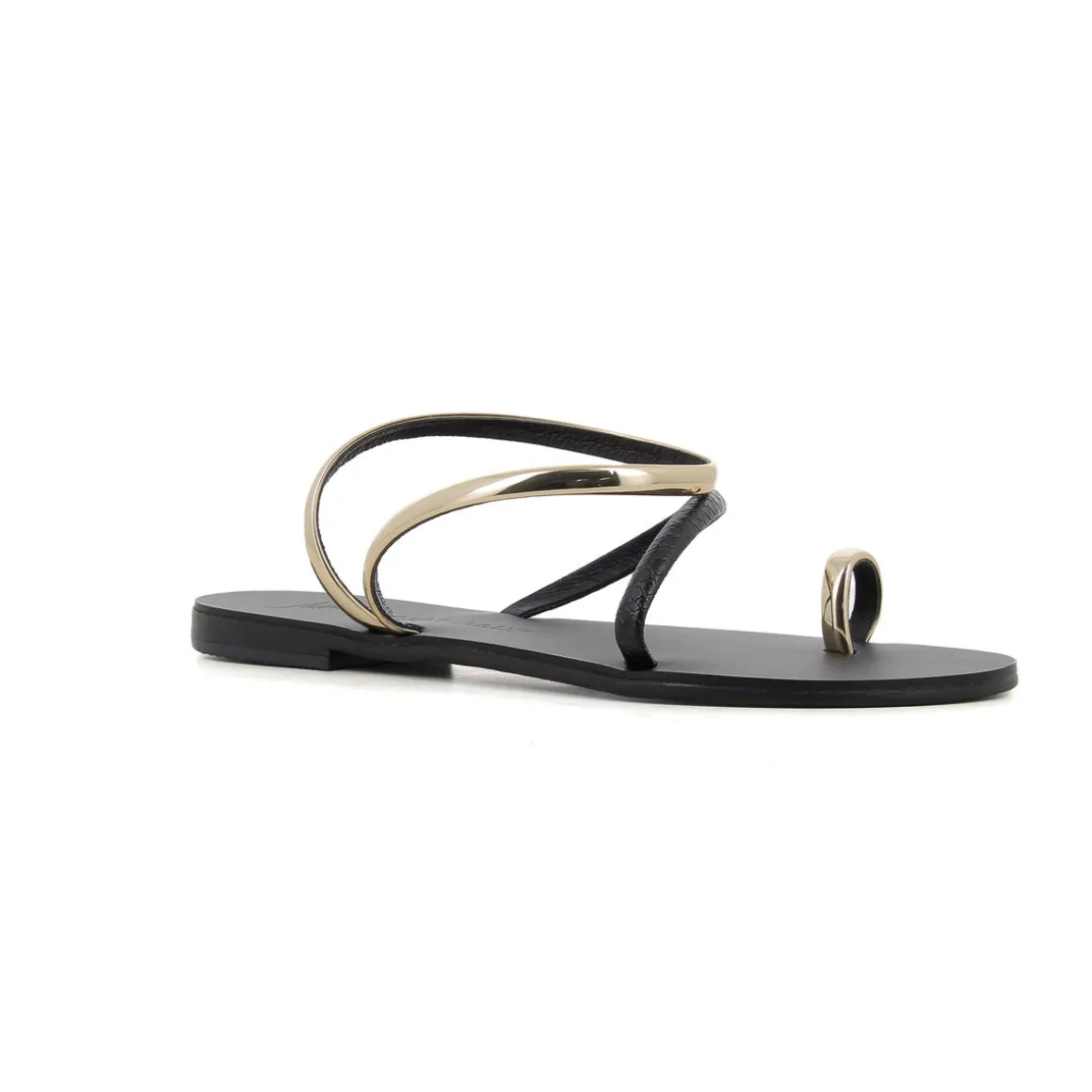 SANDALIA GOLD/BLACK