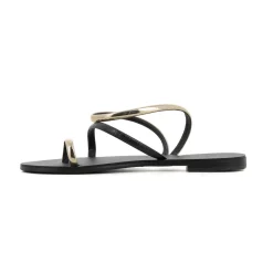 SANDALIA GOLD/BLACK