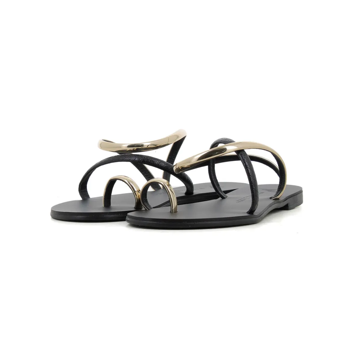 SANDALIA GOLD/BLACK