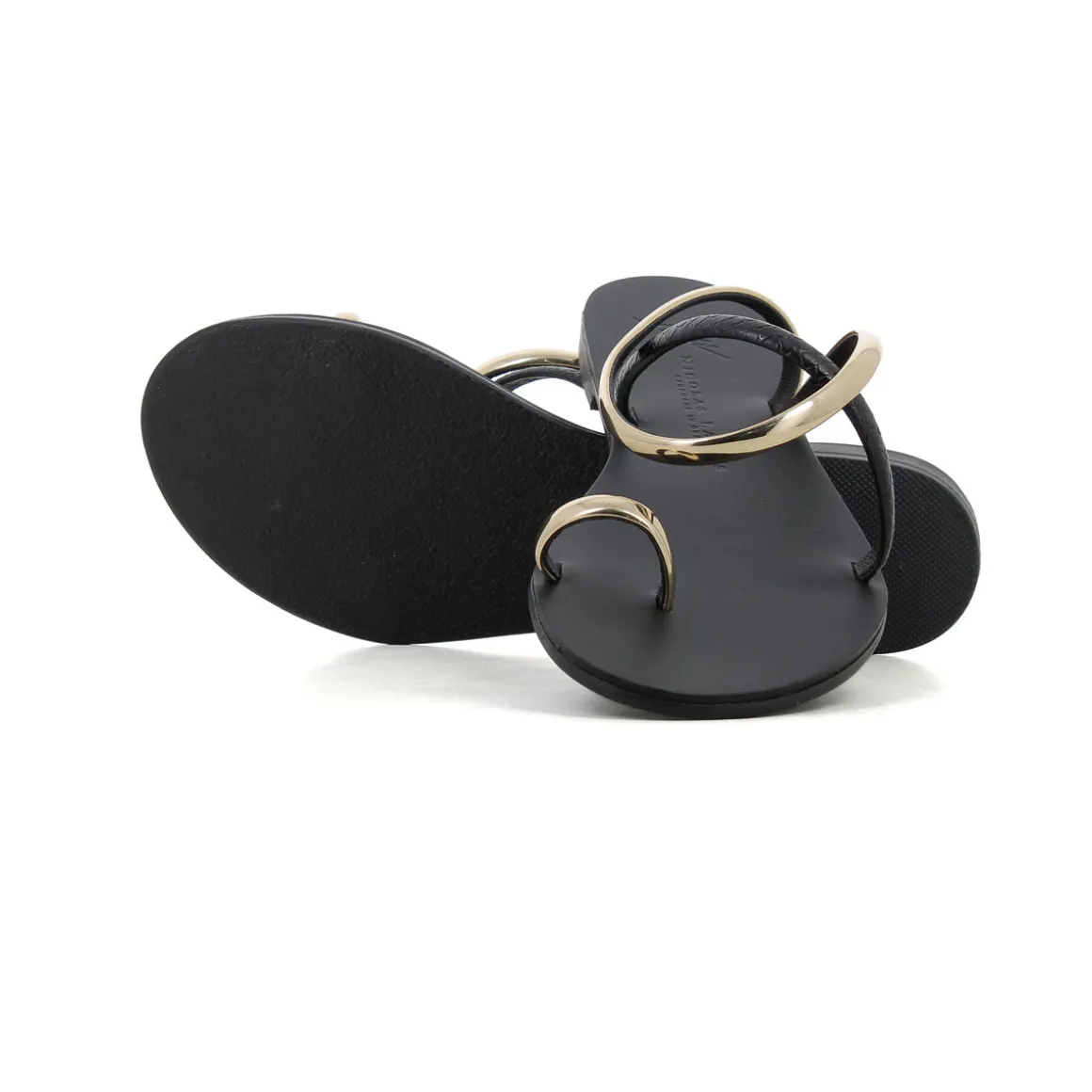 SANDALIA GOLD/BLACK