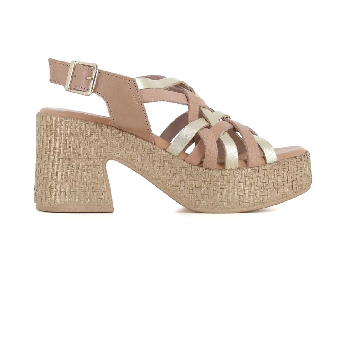SANDALIA TAUPE/ORO